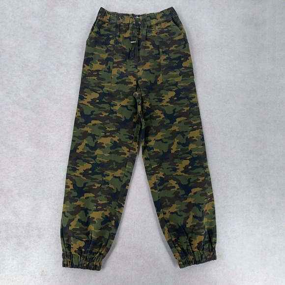 Urban Outfitters Green Camo‎ Ultra High Rise Cargo Jogger Utility Pants Size Med - Picture 1 of 9